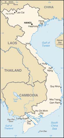 <kaart Vietnam>